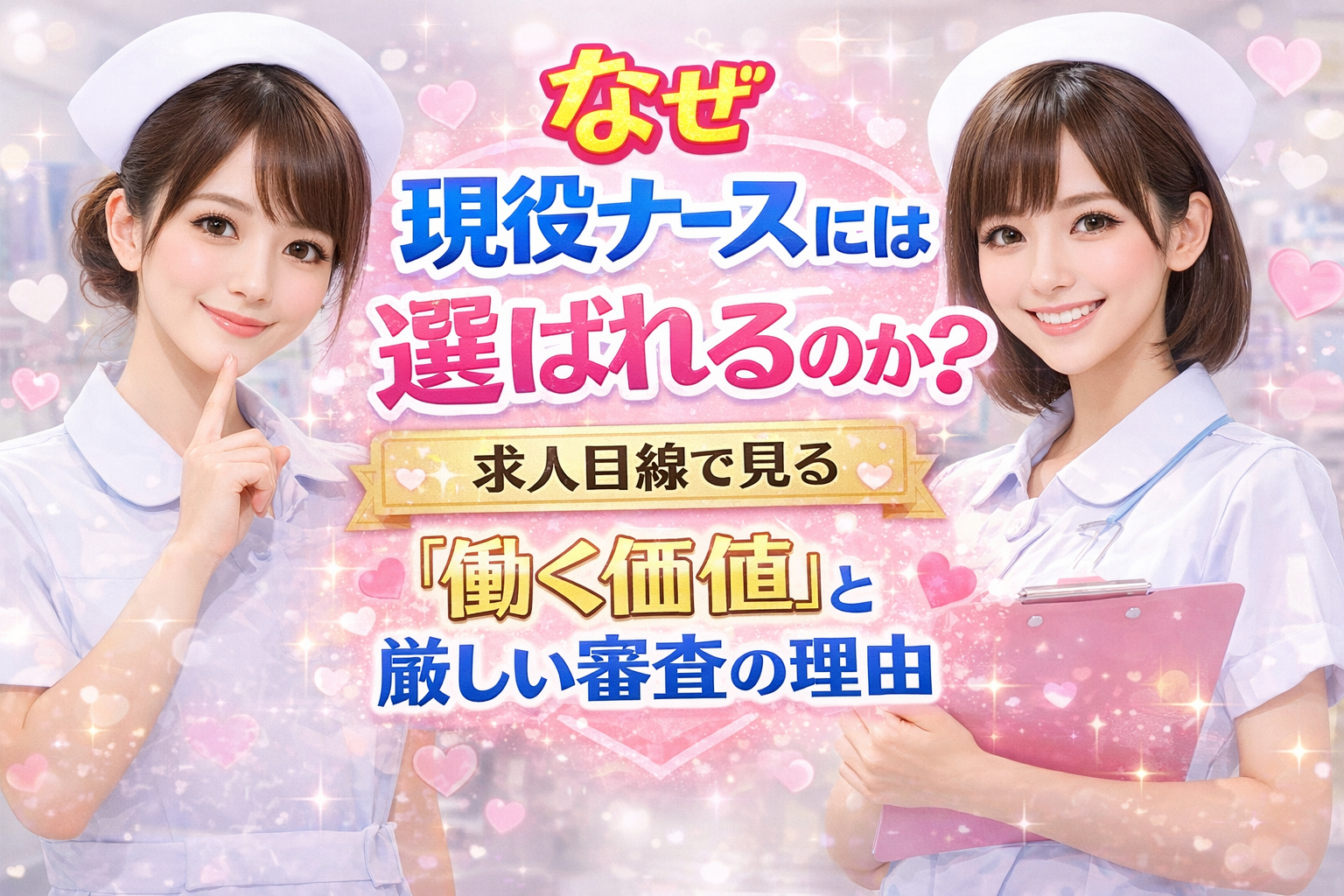 なぜ現役ナースが選ばれるのか？求人目線で見る「働く価値」と厳しい審査の理由