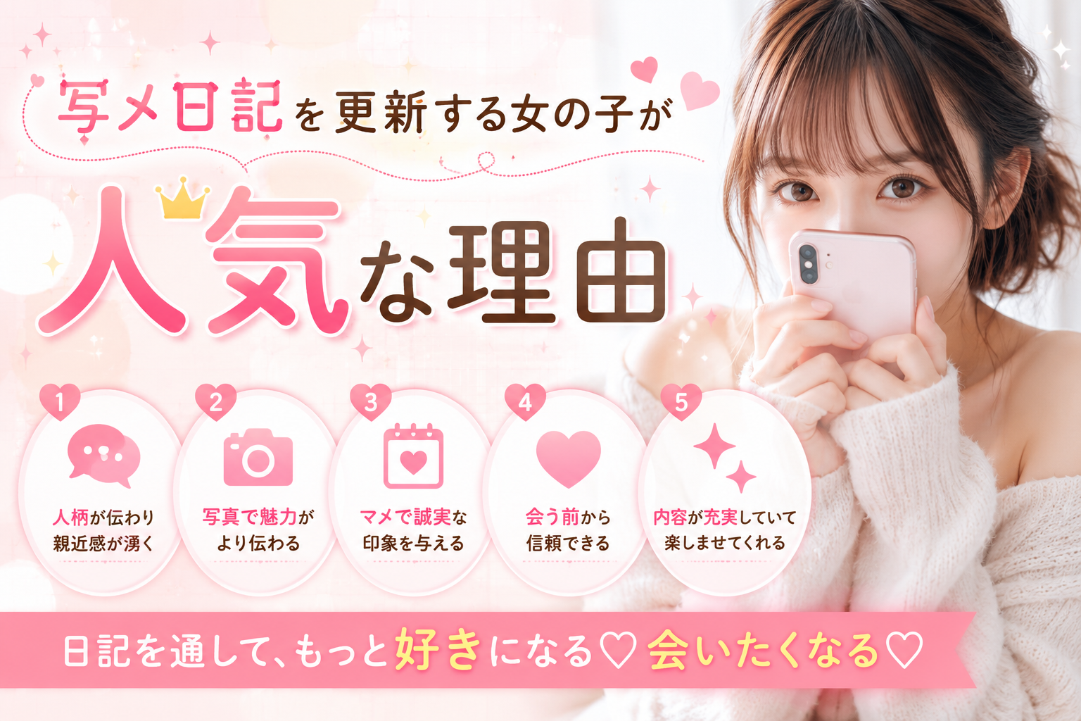 写メ日記を更新する女の子が人気な理由