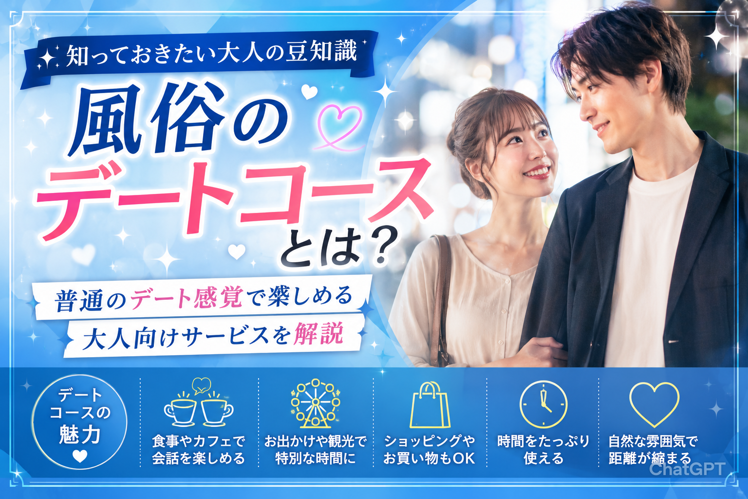 風俗のデートコースとは？普通のデート感覚で楽しめる大人向けサービスを解説