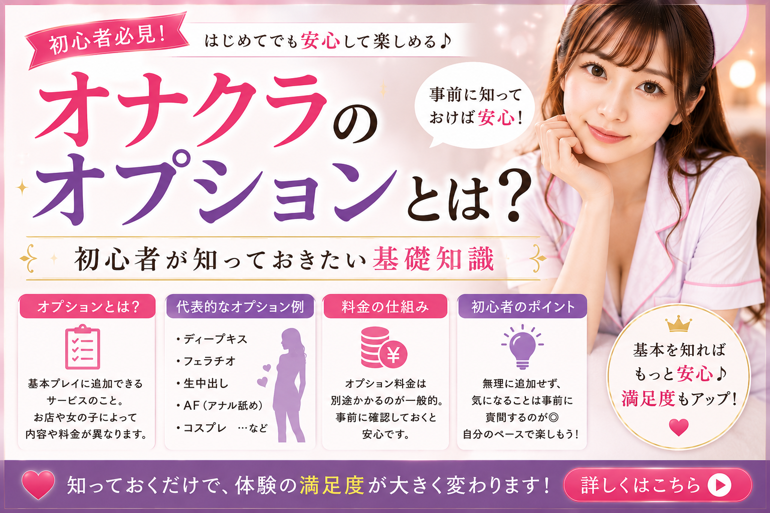 オナクラのオプションとは？初心者が知っておきたい基礎知識